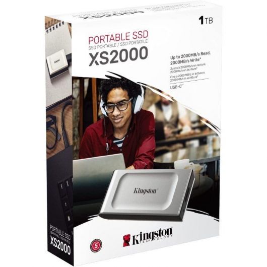 Disco Externo SSD Kingston SXS2000 1TB/ USB 3 Disco Externo SSD Kingston SXS2000 1TB/ USB 3.2/ Plata