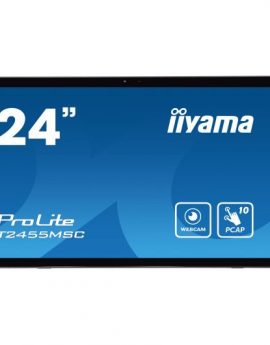 iiyama T2455MSC-B1 Pantalla plana para señalización digital 61 cm (24') LED 400 cd / m FullHD Negro Pantalla táctil