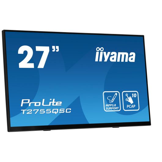 iiyama ProLite T2755QSC-B1 monitor 68 iiyama ProLite T2755QSC-B1 monitor 68.6 cm (27') 2560 x 1440 Pixeles FullHD LCD Pantalla táctil Negro
