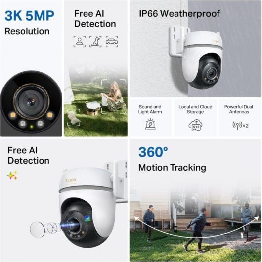Cámara de Videovigilancia TP-Link Tapo TC43/ Visión Nocturna/ Control desde APP 4 Cámara de Videovigilancia TP-Link Tapo TC43/ Visión Nocturna/ Control desde APP