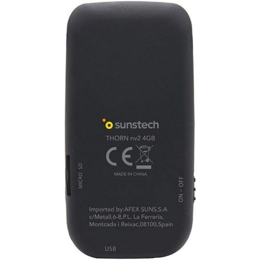 Reproductor MP4 Sunstech Thorn/ 4GB/ Pantalla 1.8'/ Radio FM/ Negro