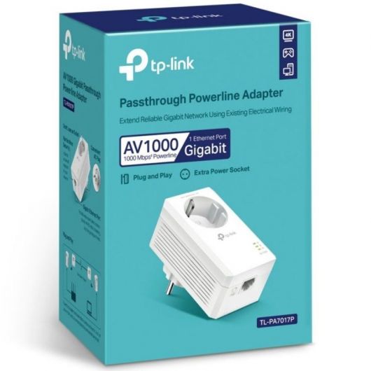 Adaptador Powerline TP-Link TL-PA7017 1000Mbps/ Alcance 300m 3 Adaptador Powerline TP-Link TL-PA7017 1000Mbps/ Alcance 300m