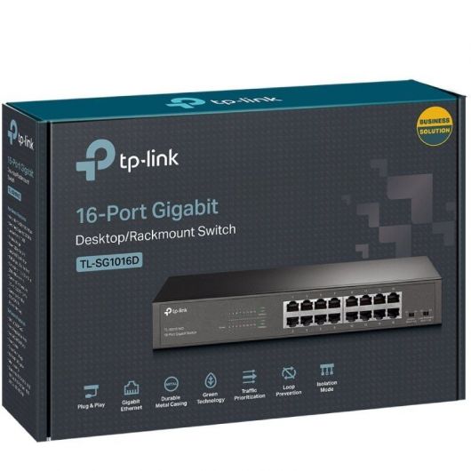 Switch TP-Link TL-SG1016DE/ 16 Puertos/ RJ45 10/100/1000 2 Switch TP-Link TL-SG1016DE/ 16 Puertos/ RJ45 10/100/1000
