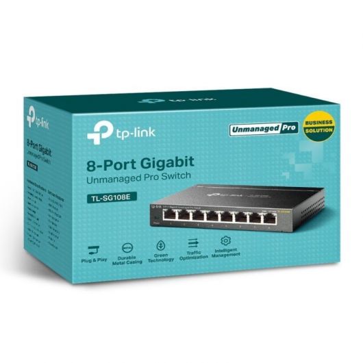 Switch TP-Link Easy Smart TL-SG108E 8 Puertos/ RJ-45 10/100/1000 3 Switch TP-Link Easy Smart TL-SG108E 8 Puertos/ RJ-45 10/100/1000