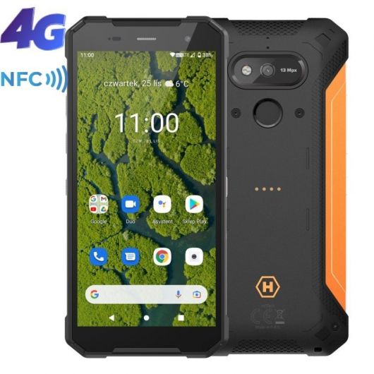 Smartphone Ruggerizado Hammer Explorer Plus Eco 4GB/ 64GB/ 5.72'/ Negro y Naranja