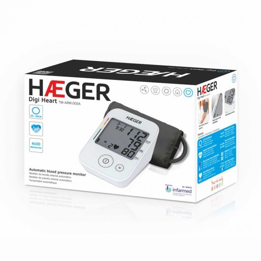 Haeger Digi Heart Tensiómetro de Brazo 2 Haeger Digi Heart Tensiómetro de Brazo