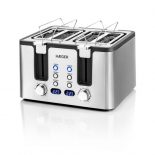 Haeger Toast Tostadora Automática Multifunción 1700W 4 Rebanadas Acero inoxidable