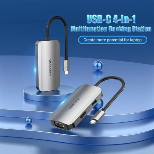 Docking USB Tipo-C Vention TOAHB/ 1xHDMI/ 1xVGA/ 1xUSB/ 1xUSB Tipo-C PD/ Gris 2 Docking USB Tipo-C Vention TOAHB/ 1xHDMI/ 1xVGA/ 1xUSB/ 1xUSB Tipo-C PD/ Gris