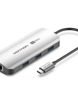 Docking USB Tipo-C Vention TQHHB/ 1xHDMI 4K/ 3xUSB/ 1xUSB Tipo-C PD/ 1xRJ45/ Gris