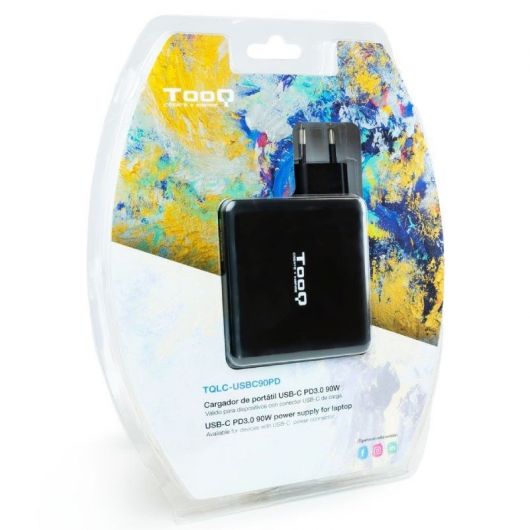Cargador de Portátil TooQ TQLC-USBC90PD USB-C/ 90W/ Automático/ Voltaje 5-20V/ 1 USB 4 Cargador de Portátil TooQ TQLC-USBC90PD USB-C/ 90W/ Automático/ Voltaje 5-20V/ 1 USB