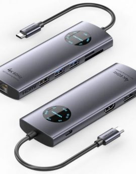 Docking USB Tipo-C Vention TQUHB/ 1xHDMI 4K/ 1xDisplayPort/ 3xUSB/ 1xRJ45/ 1xUSB Tipo-C PD/ 1xLector Tarjetas/ Gris