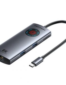 Docking USB Tipo-C Vention TQZHB/ RJ45/ 2xUSB/ 1xUSB Tipo-C/ 1xHDMI/ 1xUSB Tipo-C PD/ Gris