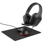 Bundle Gaming Trust Tridox GXT 790 Compuesto por Auriculares Zirox + Raton inalambrico Felox + alfombrilla Negro 25117