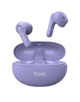 Auriculares Bluetooth Trust Yavi ENC con estuche de carga/ Morados
