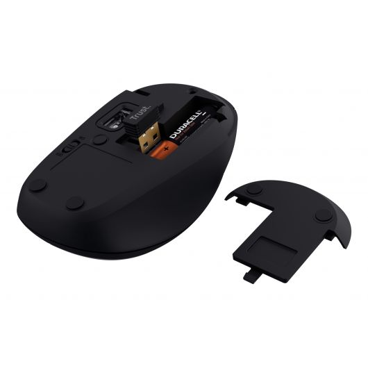 Trust Yvi+ Ratón Ambidextro RF Wireless + Bluetooth Óptico 1600 DPI Negro 4 Trust Yvi+ Ratón Ambidextro RF Wireless + Bluetooth Óptico 1600 DPI Negro