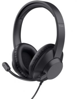 Auriculares Trust Ayda Max USB/ con Micrófono/ USB/ Negros