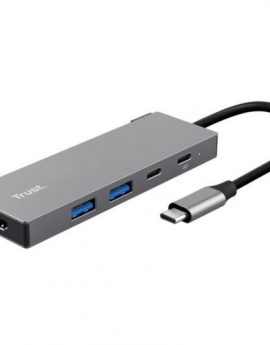 Docking USB Tipo-C Trust Dalyx/ 2xUSB/ 1xHDMI 4K/ 2xUSB Tipo-C/ Gris