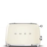 Smeg TSF01CREU Tostadora 2 Rebanadas 950W Crema
