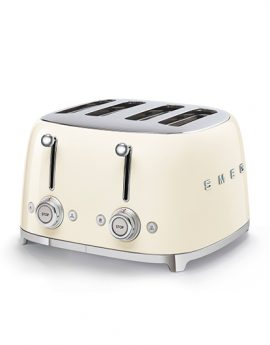 Smeg TSF03CREU Tostadora 4 Rebanadas 2000W Crema