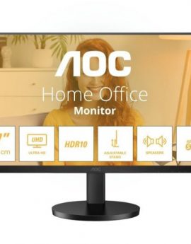 Monitor Profesional AOC U27B3AF 27'/ 4K/ Multimedia/ Regulable en altura/ Negro