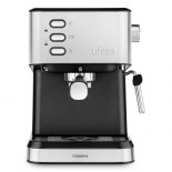 Cafetera Espresso Ufesa Calabria 1.5L 20 bares acero inoxidable con vaporizador y calienta-tazas