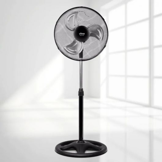 Ventilador de Pie Ufesa Montreal 50W/ 3 velocidades/ altura ajustable/ Negro 2 Ventilador de Pie Ufesa Montreal 50W/ 3 velocidades/ altura ajustable/ Negro
