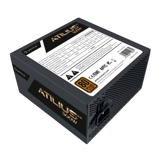UNYKAch ATX Atilius 2 UNYKAch ATX Atilius 2.0 Black 500W 80 Plus Bronze Fuente de alimentación 20+4 pin ATX Negro