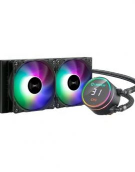 Sistema de Refrigeracion Liquida Unykach Uk352101 Aquastorm 240 2x120mm 1800rpm Iluminacion ArGB Pantalla Lcd Intel y Amd