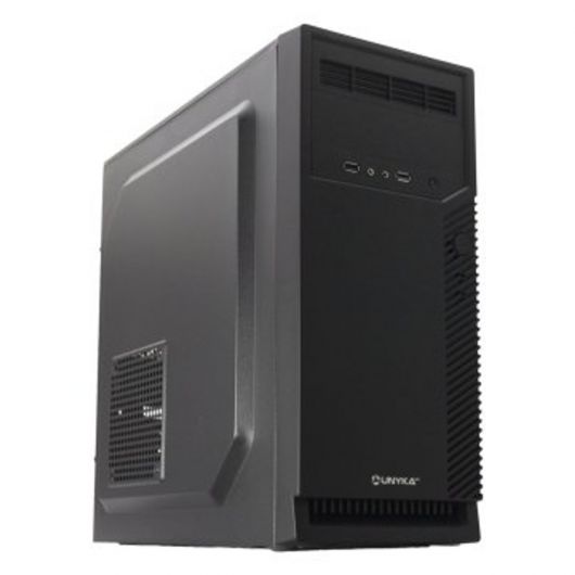 Caja Atx Semitorre Unykach Aero C30Negro 2 Bahias de 5.25 Usb3.0 y 2.0 Sin Fuente de Alimentacion
