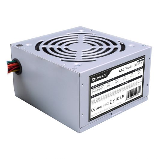 UNYKAch ATX 500W Fuente de alimentación 20+4 pin ATX Plata