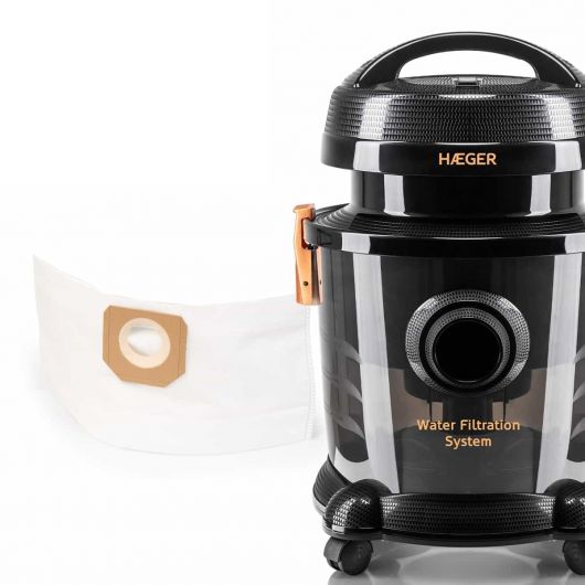 Haeger AquaClean VC-12W Haeger AquaClean VC-12W.044A Aspiradora de Suelo en Seco/Húmedo 1200W Negra