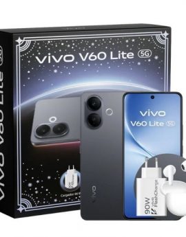 Smartphone Vivo V60 Lite 5G 6.77' 8GB 256GB Negro + Funda + Protector pantalla