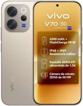Smartphone Vivo V70 8GB/ 512GB/ 6.59'/ 5G/ Gris