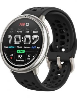 Amazfit Active 2 R Smartwatch 1,32' 2,000nits Mapas Offline Plata Correa Negra