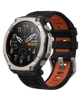 Amazfit T-Rex Ultra 2 GPS NFC 51mm AMOLED Titanio Negro/Marrón Talla Única 10ATM
