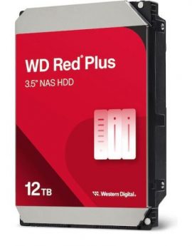 Western Digital Red Plus WD120EFGX 12TB NAS 7200rpm 260MB/s Fiabilidad 24/7 Reacondicionado