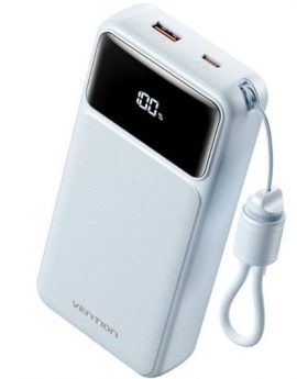 Powerbank 20000mAh Vention XGYL0-40-TY/ 22.5W/ Azul/ Incluye Cable USB Tipo-C