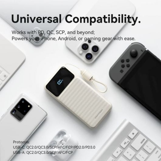 Powerbank 20000mAh Vention XGYL0-40-TY/ 22 Powerbank 20000mAh Vention XGYL0-40-TY/ 22.5W/ Azul/ Incluye Cable USB Tipo-C