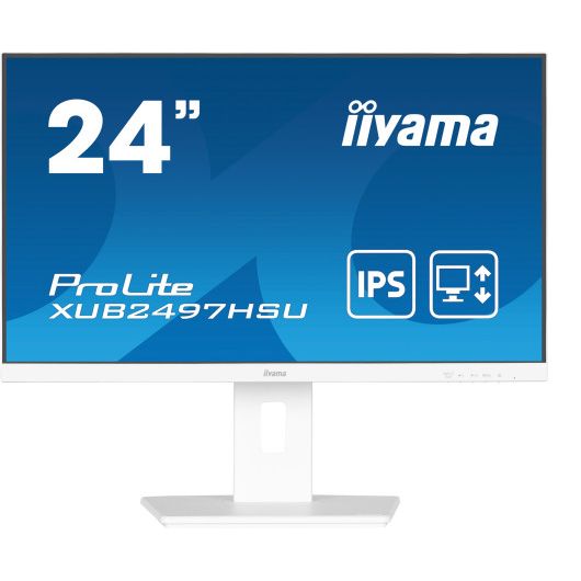 iiyama ProLite XUB2497HSU-W2 Monitor 23.8' IPS 100Hz FullHD LED Blanco Altura Ajustable Hub USB Altavoces