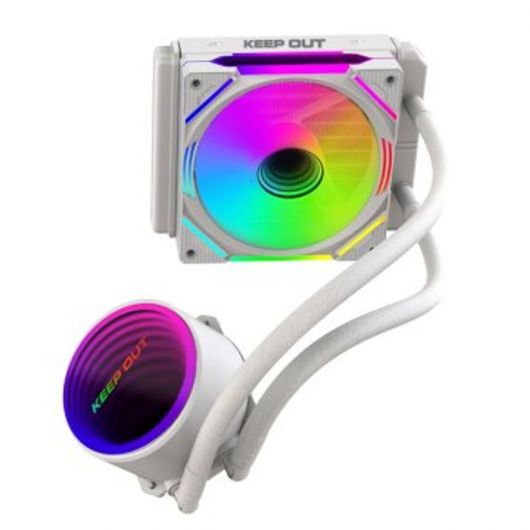 Sistema de Refrigeracion Liquida Keep Out Xwc-120w ArGB Intel Amd Ventilador 1x120mm Blanco