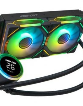 Sistema de Refrigeracion Liquida Keep Out XWC-240 Pro Negro ArGB Intel Amd Ventiladores 2x120mm Display Temperatura