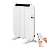 YOEVU Radiador eléctrico bajo consumo 4 elementos 900W de Pared o Pie