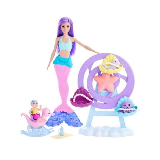 Muñeca Barbie Mattel Sirena Juego de Cuidado con Merbaby y Foca 2 Muñeca Barbie Mattel Sirena Juego de Cuidado con Merbaby y Foca